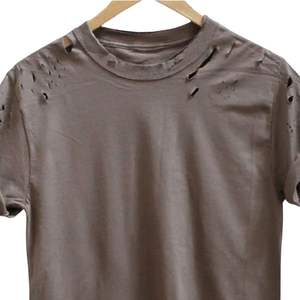 T-shirts de détresse doux pour hommes respirants 100% coton personnalisé coupe ample confortable équipage Fitness vente formelle - Product Image 6