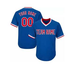 Camiseta de béisbol deportiva personalizada al por mayor con número en blanco y logotipo OEM, camiseta de béisbol transpirable de sarga - Product Image 4