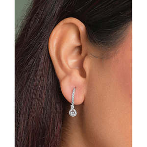 NOVAMART Fine Premium 925 Sterling Silver Circle Drop <b>Earrings</b> for Women Girls Featuring <b>Opal</b> Pearl Authenticity & Prong Setting - Product Image 4