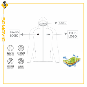 เสื้อแจ็กเก็ตทรงชามกีฬาพิมพ์ลายทันสมัยทนทานแห้งเร็วระบายอากาศมีปลอกยางยืดและสไตล์คลับ - Product Image 2