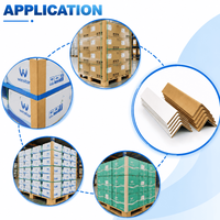Protecteur d'angle en carton en forme de L pour l'emballage de cartons alimentaires et de boissons, renforcement pour l'empilage sur palette, recyclable