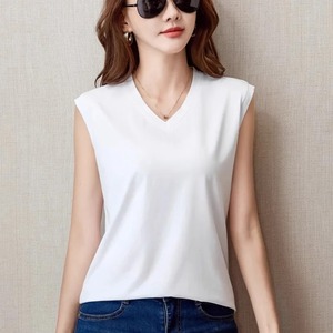 Camiseta sin mangas con textura de seda helada de verano, chaleco con correa de burbuja, Copa fija para mujer, abrigo largo en el pecho, ropa interior sin mangas - Product Image 4