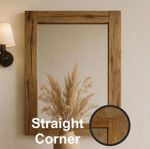 Miroir rustique en bois récupéré, vieux miroir en bois, miroir en bois de chêne vieilli - Product Image 2