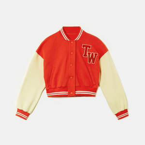 Nouvelle arrivée : Veste universitaire courte pour femmes adultes 2026, couleur unie, style vintage, veste universitaire courte pour femmes à prix avantageux - Product Image 6