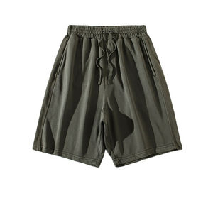 Nouveau modèle de short de sport décontracté pour homme Respirant Coton Séchage rapide Toile imperméable Taille moyenne Poches à cordon High Street - Product Image 2