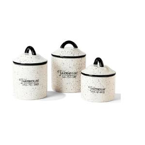 Elegante Juego de 2 contenedores de almacenamiento galvanizados con tapa de madera, perfecto para despensa de cocina, hogar y usos de exhibición de la India - Product Image 3