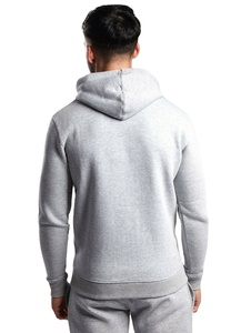 Sweat à capuche zippé pour homme en coton 100% avec design personnalisé, broderie perlée, OEM/ODM - Product Image 3