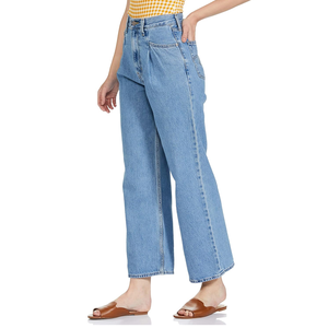 2023 pantalones casuales de pierna ancha para mujer, pantalones vaqueros rectos de cintura media alta, pantalones largos de gran tamaño, pantalones vaqueros de pierna ancha para mujer baratos - Product Image 3