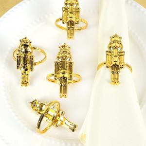 Porte-serviette en argent unique pour décor de table élégant fêtes de mariage événements hôtel salle à manger élégant Serviette Accent - Product Image 4