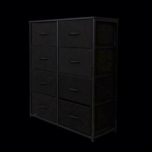 Modern 8-Drawer MDF Dresser with Stainless Steel Handles Freestanding Bedroom Storage Cabinet - Product Image 6