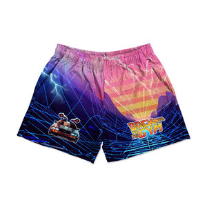 Short de sport pour hommes de haute qualité Logo personnalisé imprimé maille Style décontracté solide non tissé approvisionnement en gros basket-ball polyester vierge - Product Image 5