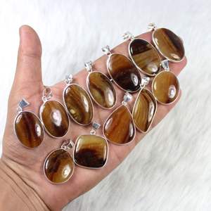 Collar con colgante de aragonita al por mayor para niñas, colgante de piedras preciosas de aragonita Natural, joyería, colgante de forma y tamaño mezclados, regalo - Product Image 1