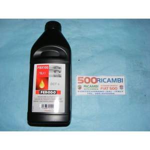 Lubrifiants et Nettoyants pour Freins FIAT 500 & 126 Olio Freni Generic DOT 4 Optima Qualita' 1L Confezione - Product Image 1