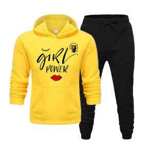 Ropa Deportiva ÚNICA, Conjunto Deportivo de 2 Piezas para Mujer con Logotipo Personalizado, Ropa Deportiva de Invierno, Chándal Moderno con Estampado, Manga Larga, Color Block - Product Image 3