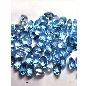 263 pièces de topaze bleu ciel naturel 6x4 7x5 8x6mm ovale 5x5mm facette carrée 240 Cts Lot Iroc ventes bonne qualité topaze coupe US $192 - Product Image 2