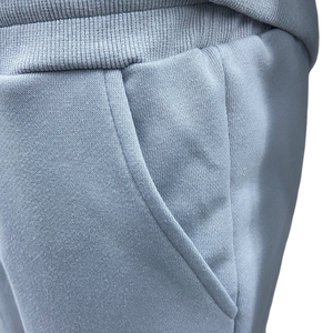 Ensemble de sweat-shirt à col montant en coton pour homme personnalisé, logo brodé, sweat-shirt uni, survêtement décontracté, survêtement de sport - Product Image 5