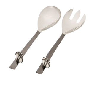 Vente en gros de couverts à salade en métal en acier inoxydable Ensembles de couverts en or sur mesure avec poignée d'extrémité de créateur pour la fête de mariage - Product Image 5