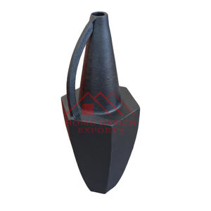 Floreros de mesa de aluminio de diseño elegante de nuevo diseño para decoración del hogar florero de mesa gris mate de aluminio duradero - Product Image 5