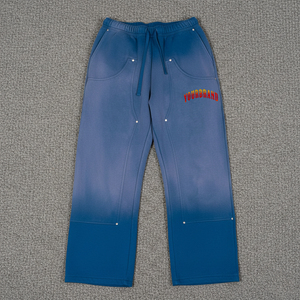 Pantalon de survêtement pour homme en toile de qualité supérieure, décontracté, oversize, à jambes larges et évasées, 100% coton respirant - Product Image 1