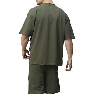 Conjunto de verano con estampado de calle para hombre, y logotipo diseño personalizado, conjunto de pantalones cortos transpirables de secado rápido de algodón 100%, venta al por mayor - Product Image 2