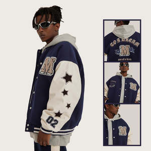 Chaqueta Varsity de Béisbol Estilo Vintage, Impermeable y Resistente al Viento, con Bordado Chenille Personalizado OEM 2026 - Product Image 6