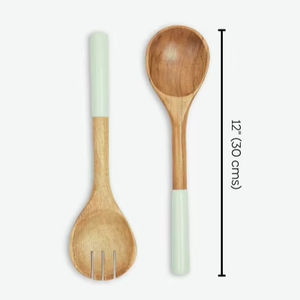 NOUVEAU MODÈLE Ensemble de service à salade avec poignée en résine Également en bois de manguier d'acacia naturel Set d'outils de cuisine disponible Fabriqué en Inde - Product Image 1