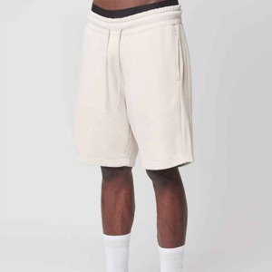 High Street Men's Eco-Friendly Canvas Fabric Sweat <b>Shorts</b> Custom Casual Solid Pattern Elastic Waist Breathable Quick Dry Pockets - Product Image 2