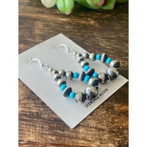 Bobby Johnson Birds Eye Kingman Turquoise Sterling <b>Silver</b> Multi Strand <b>Necklace</b> <b>Set</b> - Product Image 5