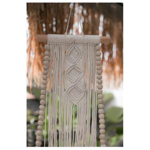Macramé orgánico glorioso colgante de pared tejido a mano estilo bohemio con diseño Art Deco decoración de pared para sala de estar o dormitorio - Product Image 1