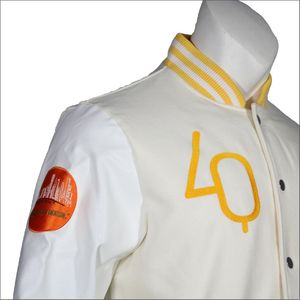 เสื้อแจ็กเก็ตทีมตัวแทนของผู้ชายงานตามสั่งปักลายสีพื้นเสื้อแบบสตรีทแต่งตะเข็บด้านหน้าแนวสตรีท - Product Image 4