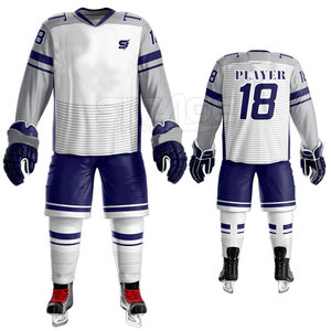 Uniforme de hockey sur glace sur mesure confortable, service OEM en stock, 100% polyester, logo personnalisé écologique - Product Image 2