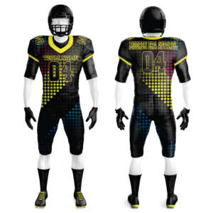 Ensemble de maillots de football américain personnalisés multicolores en polyester respirant à séchage rapide avec sublimation intégrale pour adultes, tailles plus grandes - Product Image 6