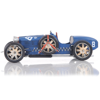 OMH Bugatti Tipo 35, Modelo de Coche de Carreras de Madera Pintado a Mano, Estilo Vintage Coleccionable AJ038 35.6Lx14Wx10.2H cm