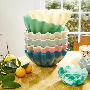 High Quality Multicolor Resin Fruit Bowl Unique Handmade Modern Design Tableware with Customizable Logo BPA Free - Product Image 1