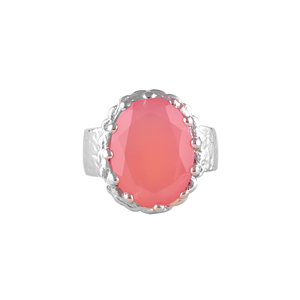 Shah Gems 925 Sterling <b>Silver</b> Solitaire <b>Ring</b> Natural Rose Quartz Crystal for <b>Men</b> & Women - Product Image 3