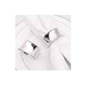 Rond Creux en Acier Inoxydable Design Argent Pas Cher Gravé Rond de Serviette Vaisselle Accessoires Décoratifs Rond de Serviette Royal - Product Image 1