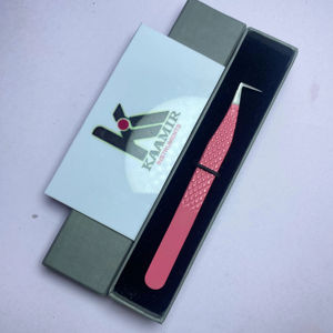 Pince à épiler professionnelle d'extension de cils de botte de volume de 90 degrés d'acier inoxydable de prix usine avec la boîte adaptée aux besoins du client - Product Image 5