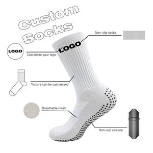 High Quality Design Logo <b>Men</b> Women Bottom <b>Compression</b> Spandex Polyester Outdoor Gym Sports Grip Soccer Football Custom <b>Socks</b> - Product Image 4