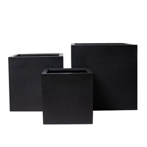 Pot Planteur Boîte Minimaliste Ciment Propagateur Kits Pot De Fleur Peint Blanc Naturel Moderne Carré OEM Nouveau Top ODM Fibre De Verre - Product Image 5