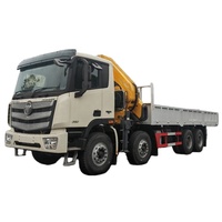 Prix d'usine Camion FOTON 8x4 avec grue à flèche pliante de 28 tonnes montée, 15m, boîte de vitesses, moteur, pompe à vendre