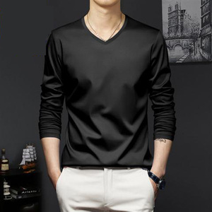 <b>Men's</b> Vintage <b>Animal</b> Print Slim Fit Long Sleeve Anti-Wrinkle Dobby Fabric Silk/Cotton T-Shirts High Quality Export Goods - Product Image 2