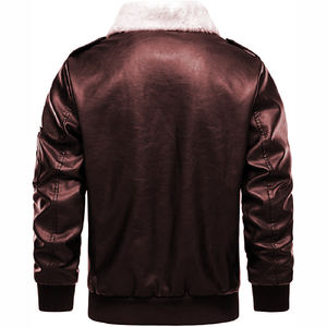 2025 automne hiver jeunesse hommes grande taille en cuir véritable veste col montant avant Logo imperméable coupe-vent haute rue Style - Product Image 6