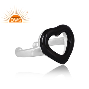 Bague élégante en argent 925 émaillée, faite à la main par un créateur, bijoux personnalisés pour femme, cadeau pour elle - Product Image 4