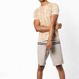 Ropa al aire libre Algodón Hecho Color sólido Lavado ácido Camisetas Directo de fábrica Fibra de bambú Nuevo Outlet Lavado ácido Camisetas - Product Image 4