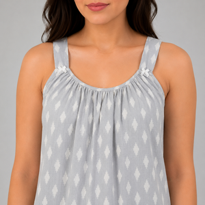Evolove X Venus Women's <b>Sleeveless</b> Short <b>Nighty</b> Soft Lightweight Geometric Sleepwear - Product Image 4