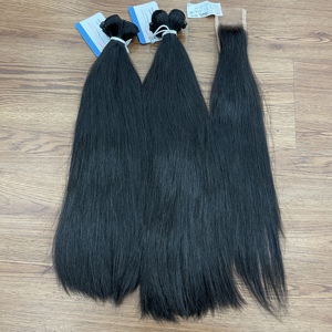 EXTENSIONES DE CABELLO HUMANO DE LA MEJOR CALIDAD, Textura Natural Lisa, Color Negro Natural, Trama Doble a Máquina, Alta Calidad - Product Image 5