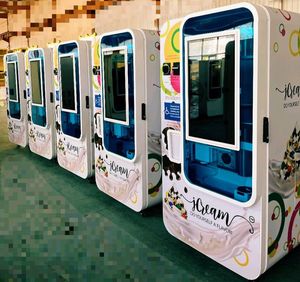 เครื่องจำหน่ายไอศกรีมนุ่มถ้วย100เครื่องจำหน่ายไอศกรีมอัตโนมัติไปยังสหรัฐอเมริกา - Product Image 2