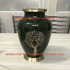 Urna de cremación moderna de latón superventas, fabricación y exportador, nuevo diseño personalizado, urna de cremación funeraria para adultos, venta al por mayor - Product Image 2