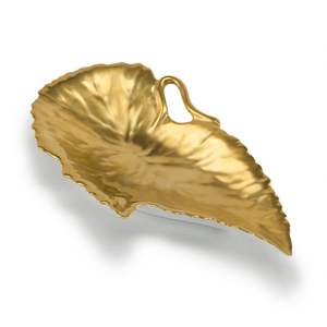 Meilleur plateau de service en métal de créateur, dessus de table, plat de service en gros fait à la main, plateau de service classique et luxueux en forme de feuille Offre Spéciale fantaisie - Product Image 5