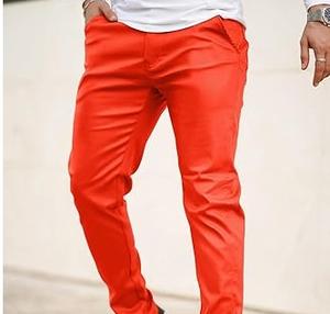 กางเกงหนังแท้สีพื้นเรียบสำหรับผู้ชาย คุณภาพพรีเมียม ทรงตรง เอวกลาง เหมาะสำหรับขี่มอเตอร์ไซค์ ผจญภัย สไตล์สตรีทแวร์ในเมือง - Product Image 4